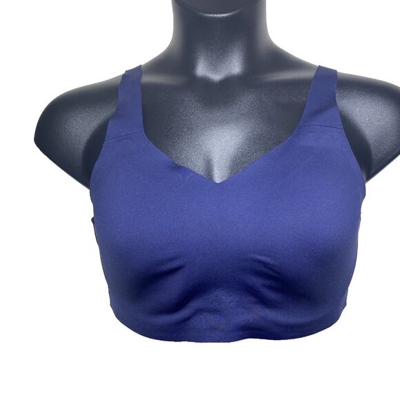 Brooks 36E Dare Underwire Run Sports Bra Navy Chafe Free Encapsulation - Picture 10 of 10